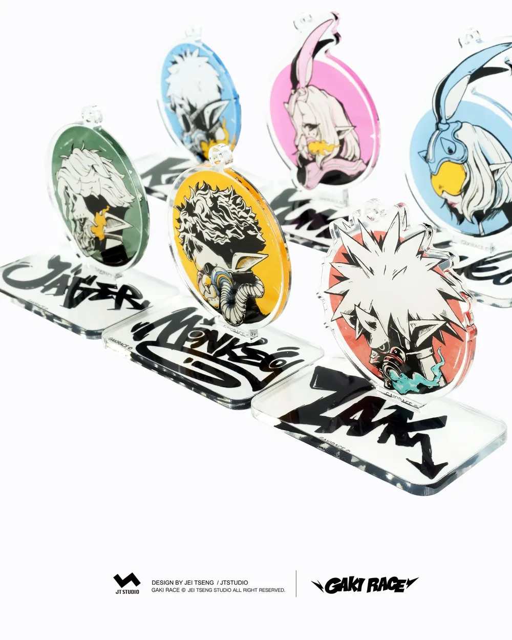 GAKIRACE ©Monkey - Acrylic Keychain set 5