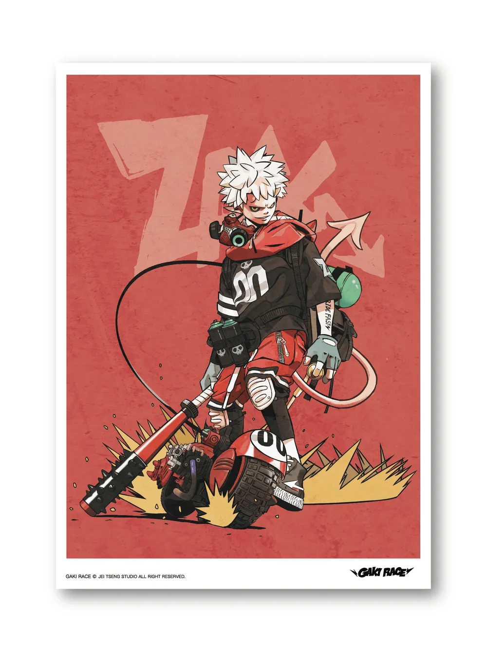 GAKIRACE ©Zaiki - Postcard
